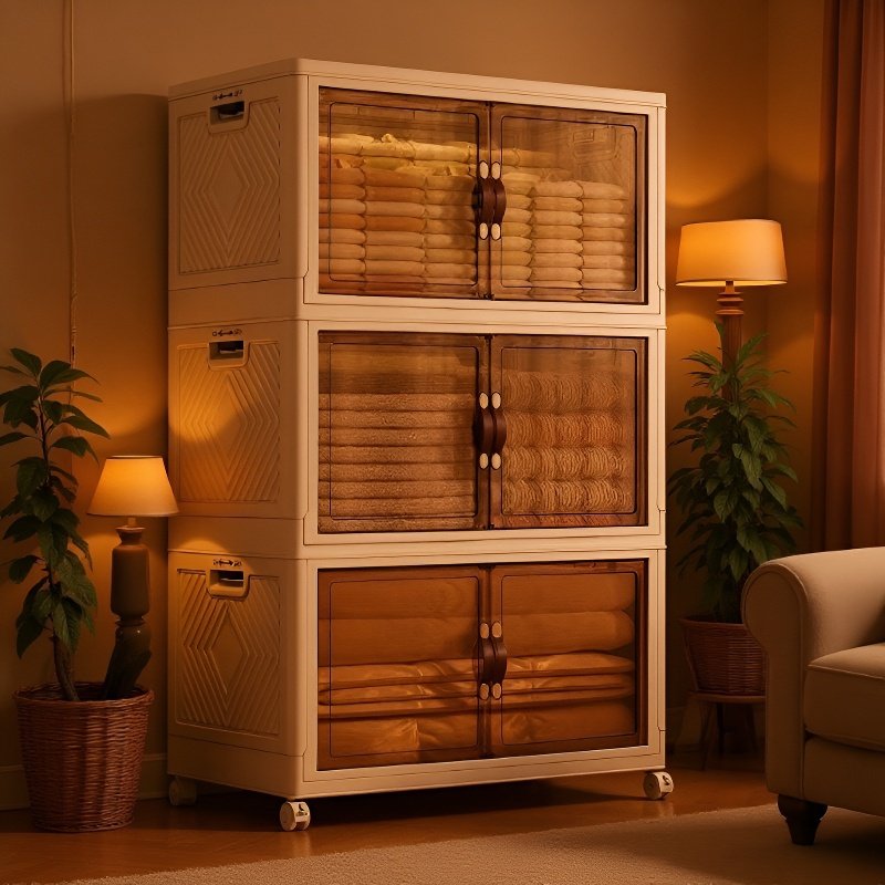  折りたたみ式多層収納キャビネット スナック収納ボックス 家庭用