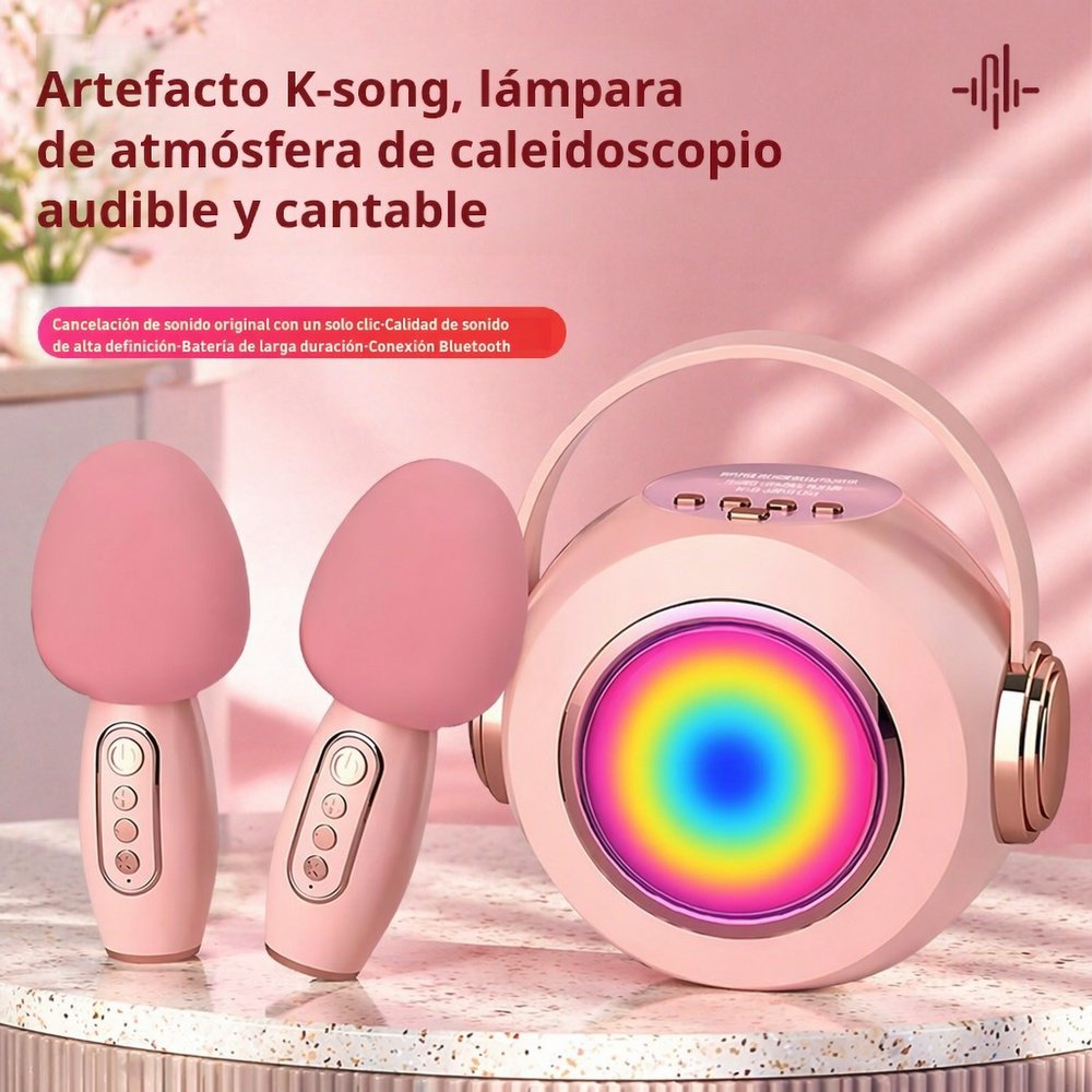 Micrófono inalámbrico para niños con altavoz y karaoke todo en uno