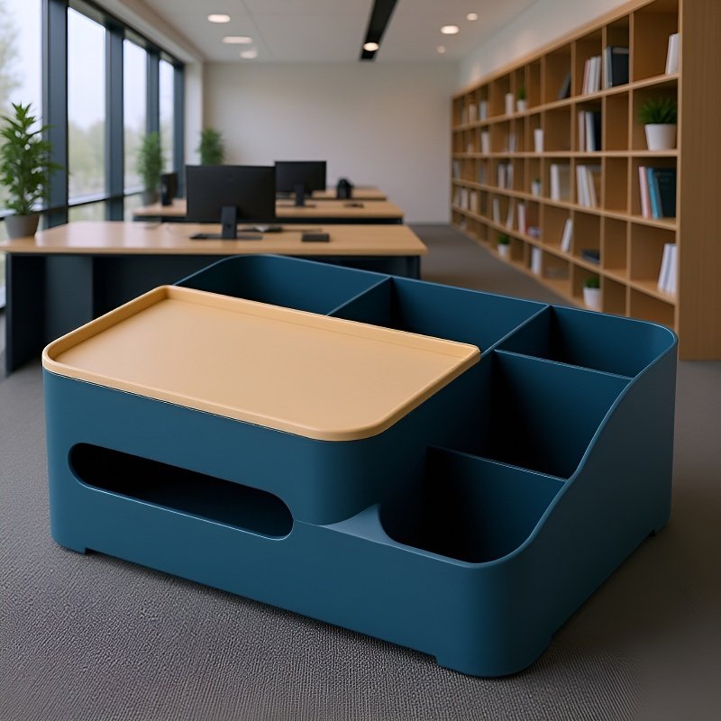 デスクトップ多機能ティッシュボックス