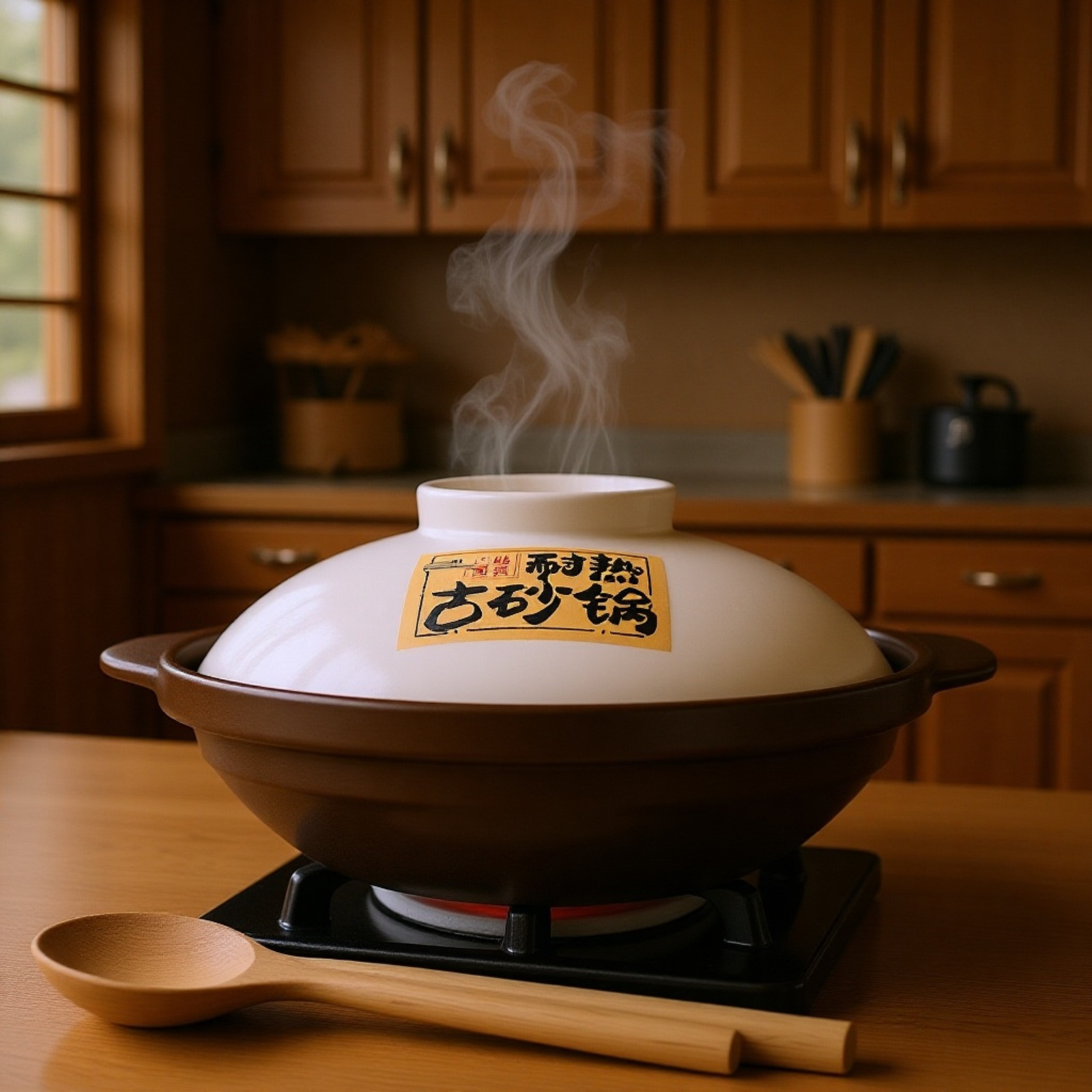 ガスコンロ対応 家庭用大容量耐熱土鍋 6/8/9号 1〜2人・3〜4人用