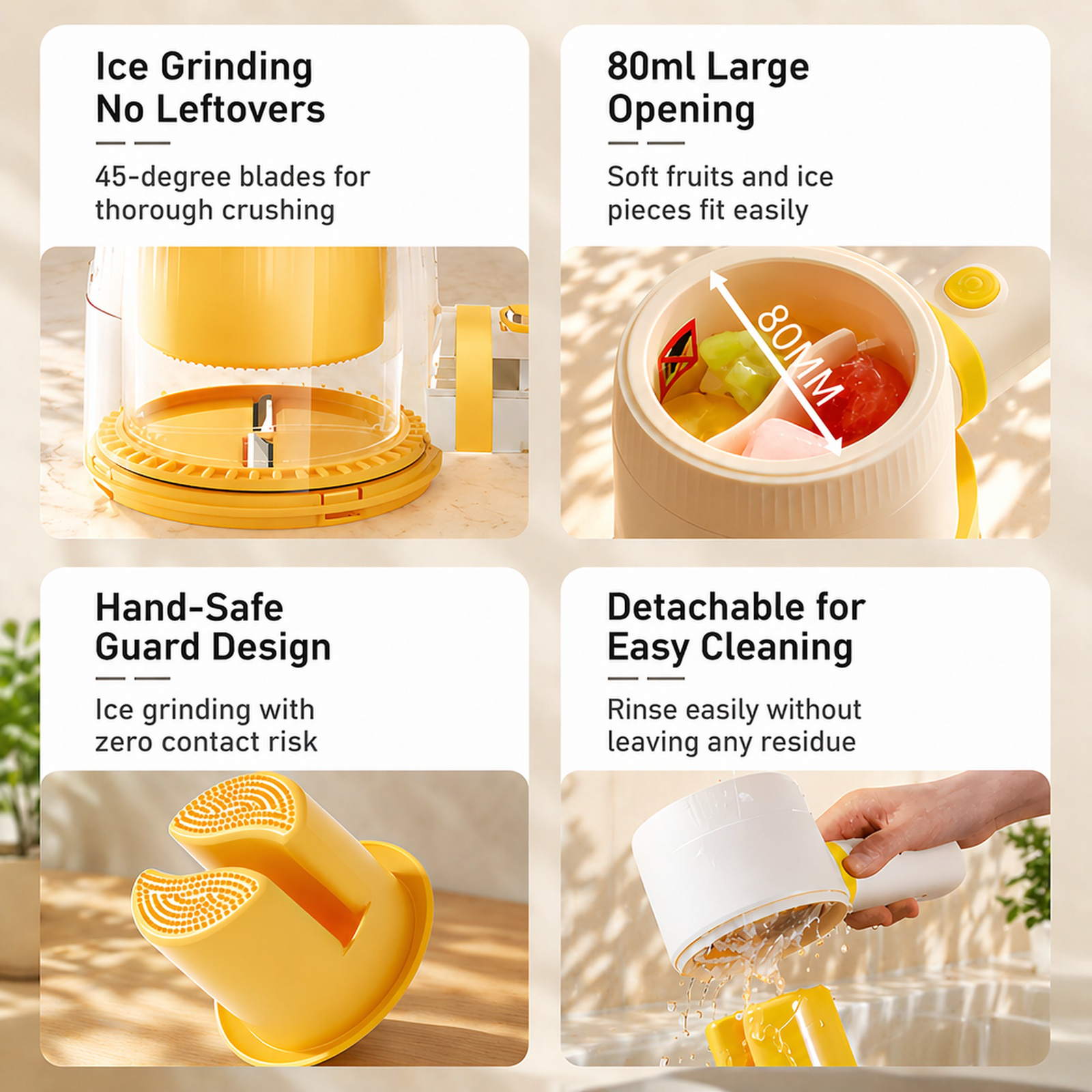 Quick Ice Shaver for Home, Smoothie Maker, Fits All Ice Types, 1-Second Ice Dispensing
