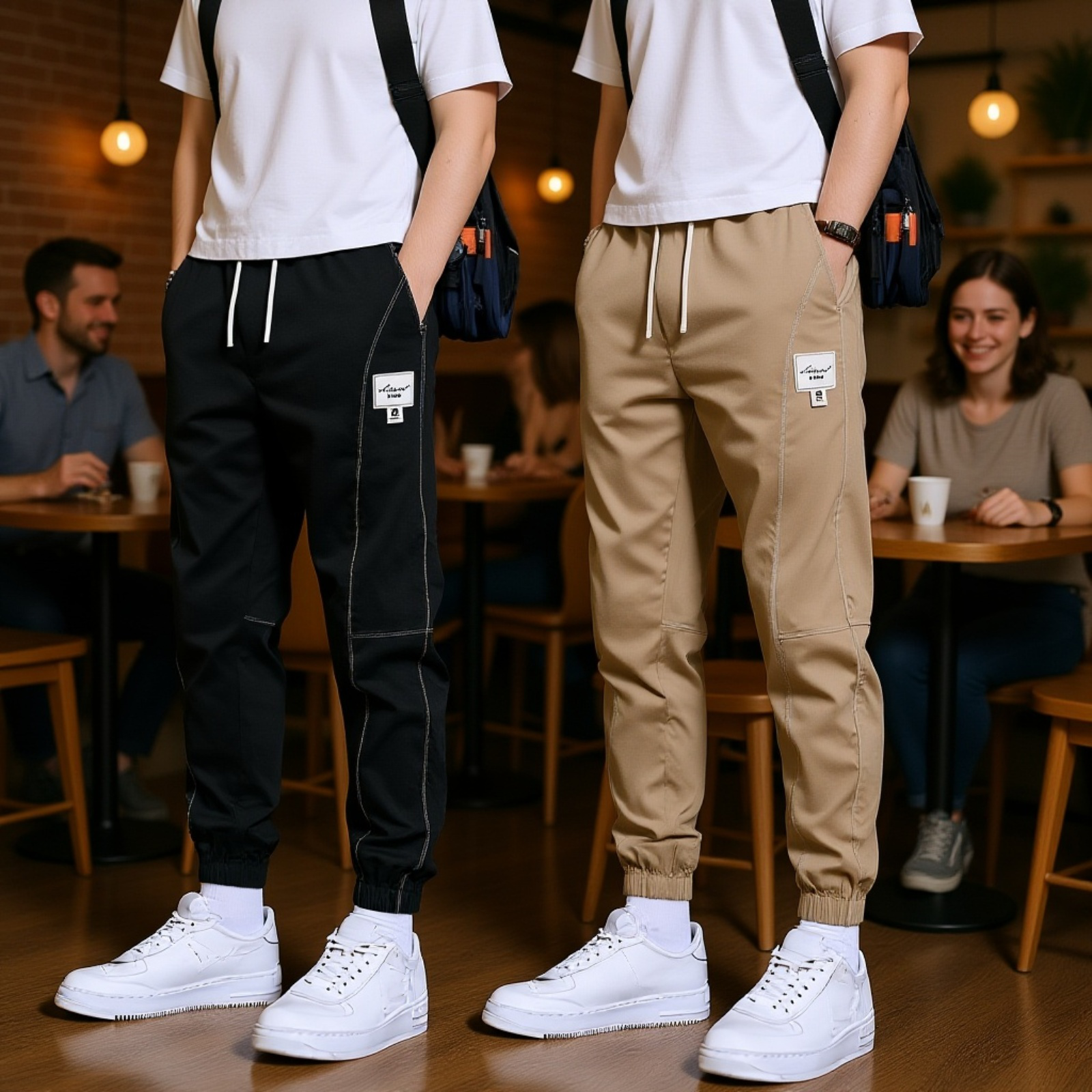 メンズカジュアルパンツ春と秋メンズパンツゆったり夏オーバーオールメンズパンツメンズハーレムパンツハンサム個性パンツ