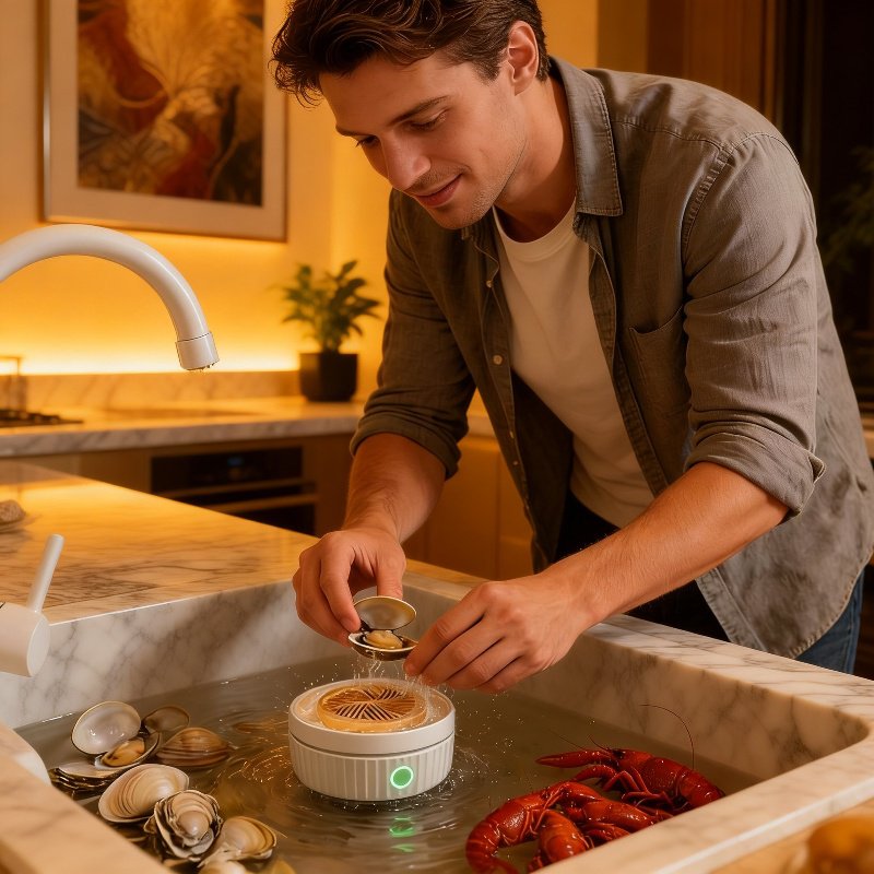 Easy-to-use pesticide removal washer for produce