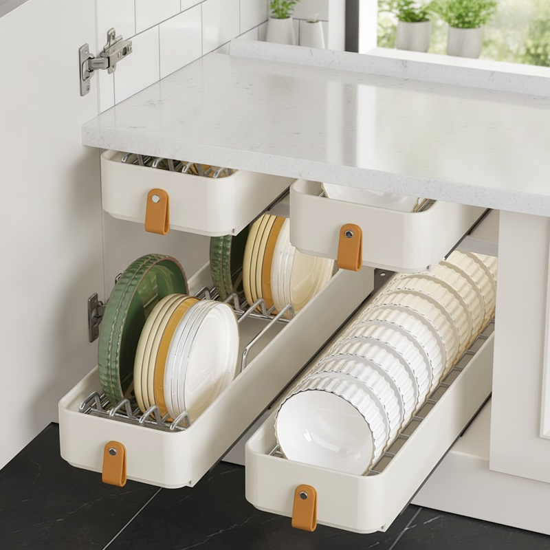 Armario estrecho de cocina, cesta extraíble, estante de almacenamiento para platos, estante para pla