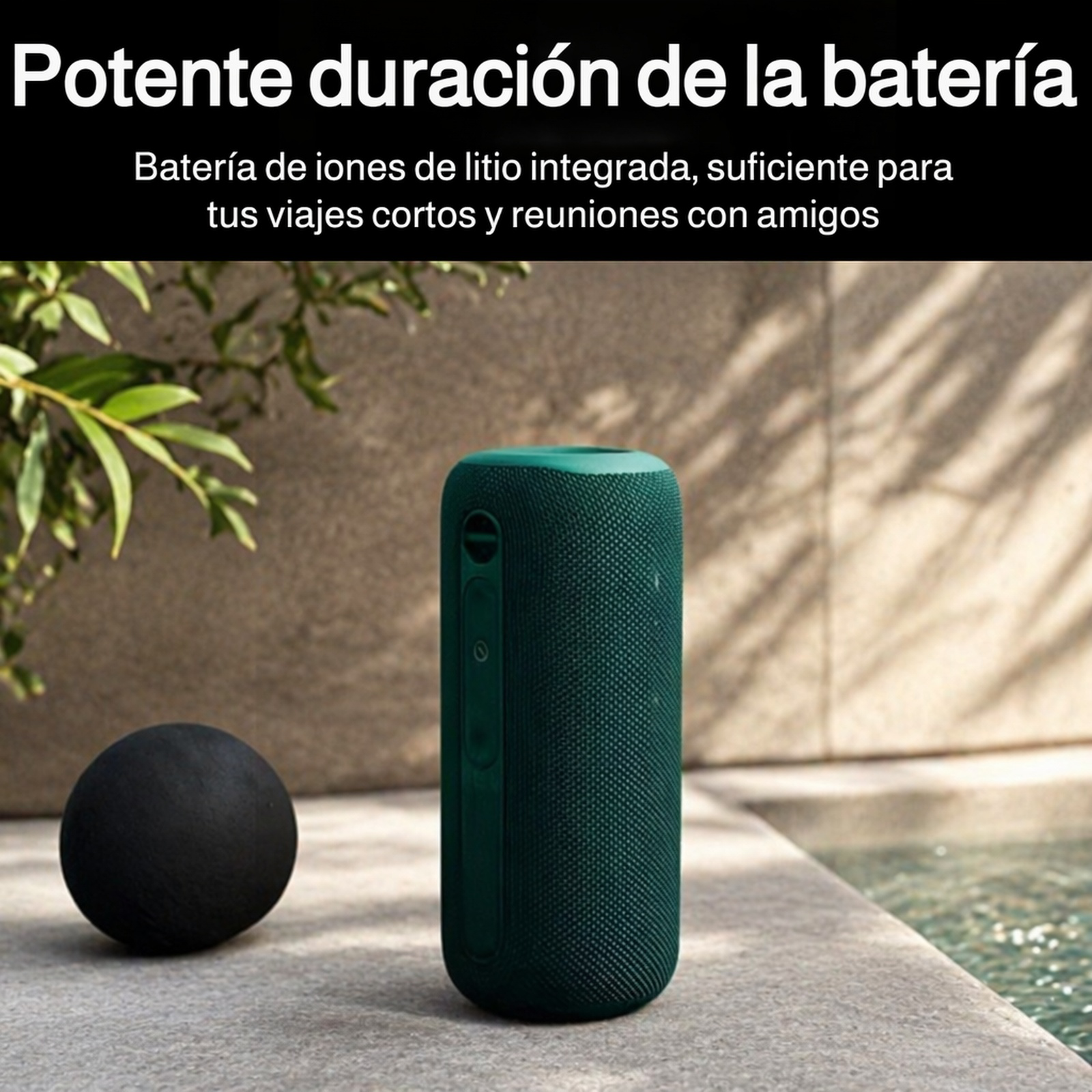 Altavoz Bluetooth inalámbrico portátil de alta potencia, resistente al agua, para exteriores