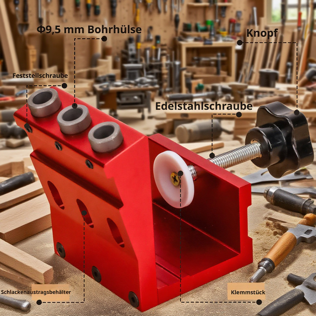 HolzbearbeitungsschrankBohrwerkzeug Lochöffner Lochpositionierer Holzbrett SchräglochGarderobenBohrw