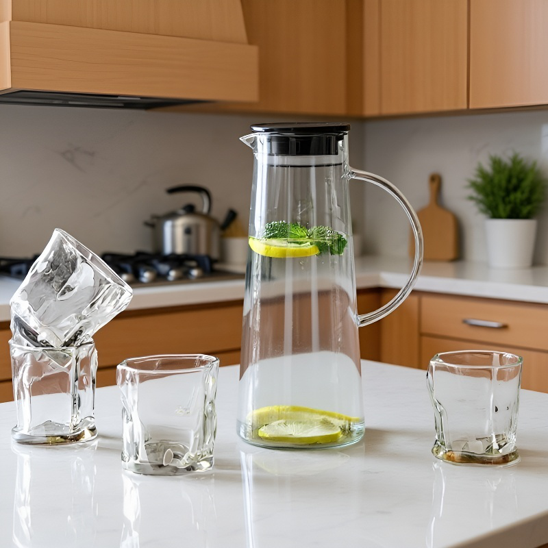 고온 내성 유리 물병