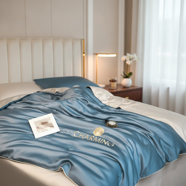 Summer Silk Embroidered Air Conditioner Quilt