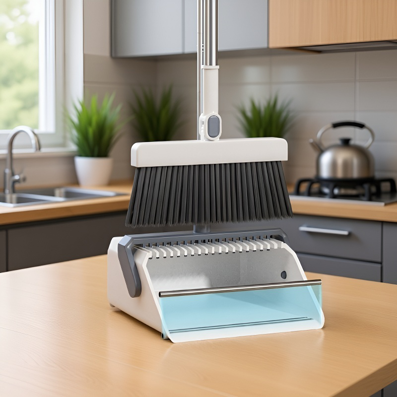 가정용 라지 두꺼운 빗자루 세트 편리한 수납 리린 접이식 쓰레받기 내구 쓰레받기 세트 두꺼운 쓰레받기 세트