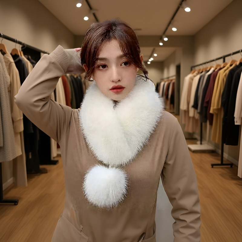 여성용 보온 인조 여우 모피 스타일 목도리