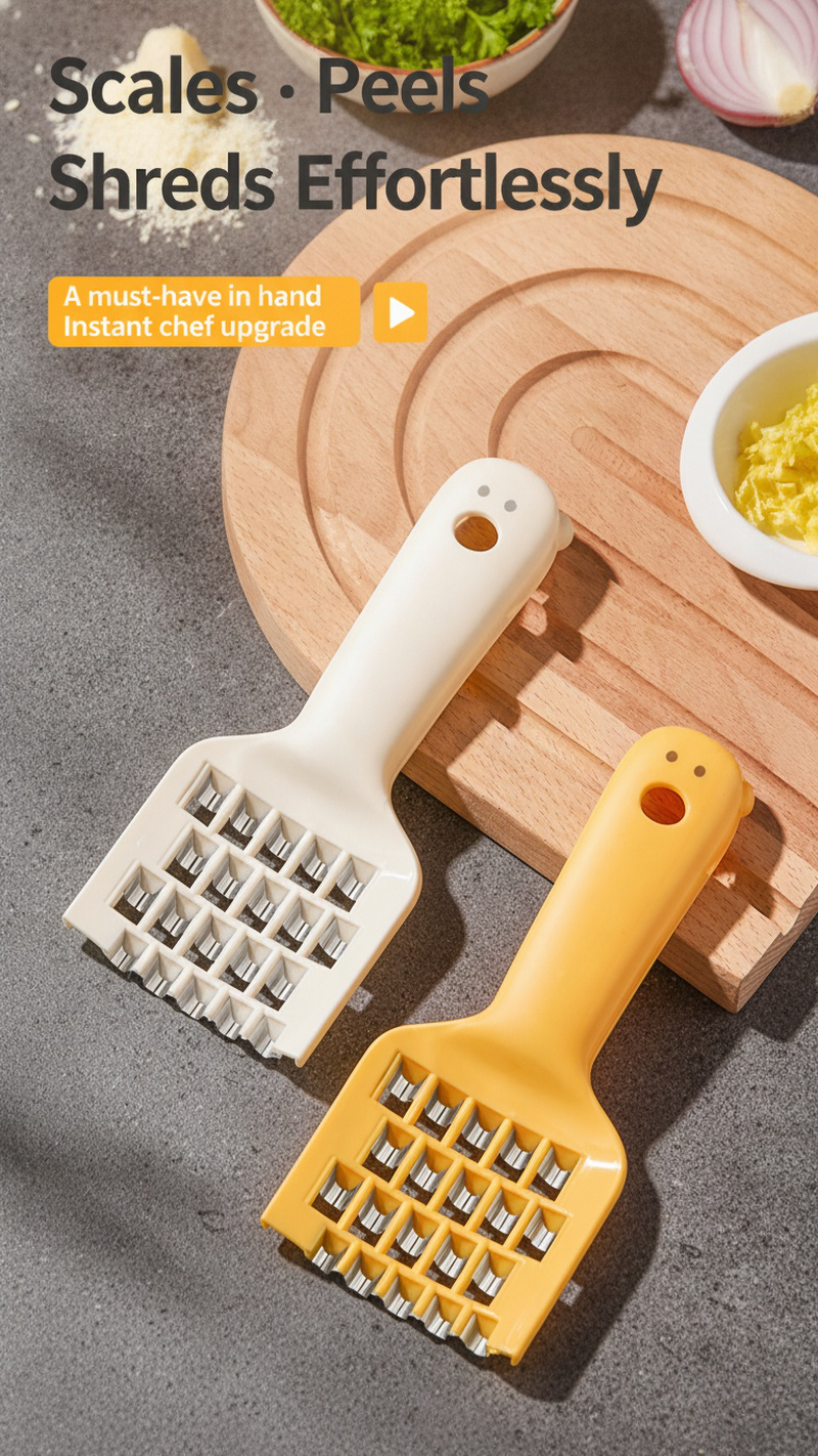 Multifunctional vegetable cutter slicing carrots