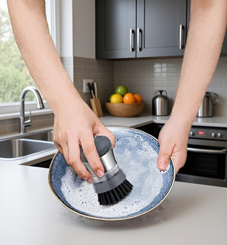 細かな部分も掃除できるブラシヘッド