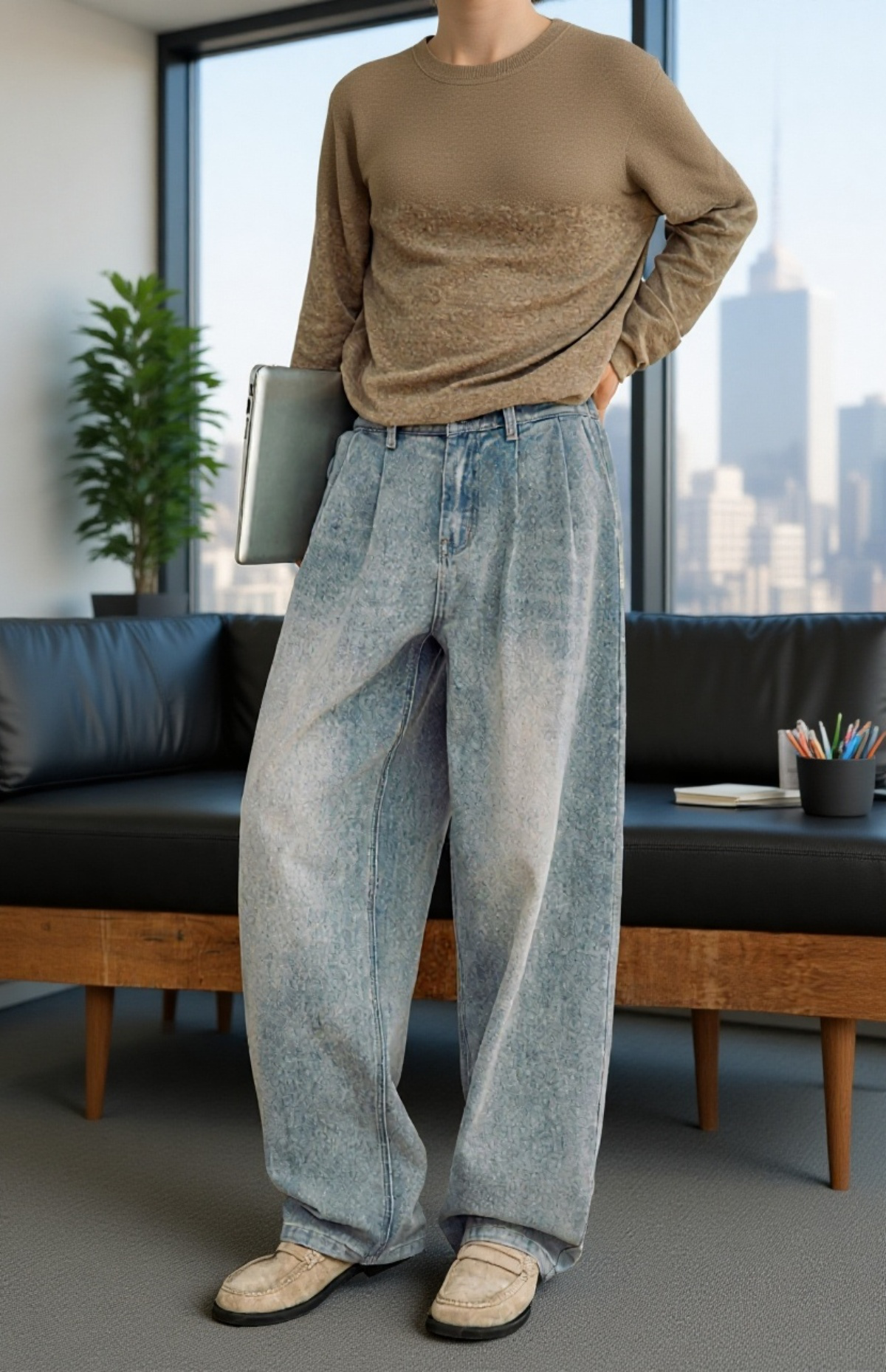 Hochwertige Materialien der Vintage Jeans