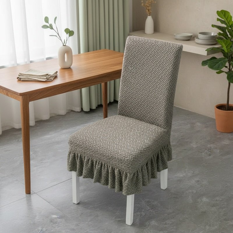 Unique Design Dining Chair Cover, Easy to Clean Non-slip Jacquard Fabric