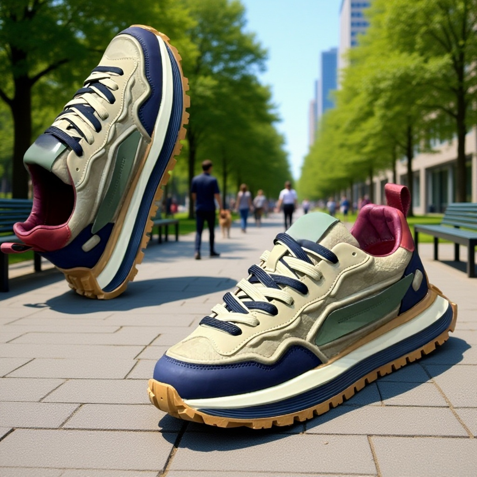 カジュアルなメンズチャンキースニーカー