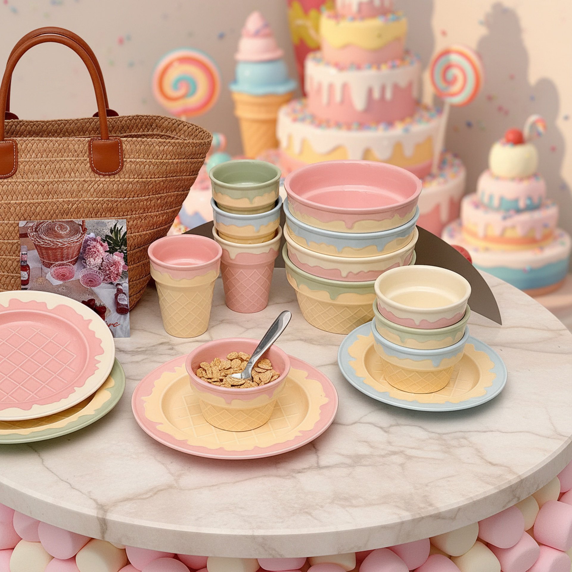 Durable and stylish ceramic dinnerware with cute designs