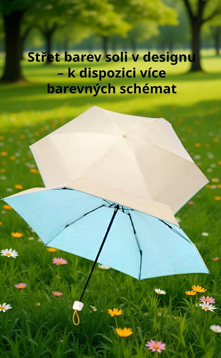 Slunečník s pevnou konstrukcí a odolným materiálem