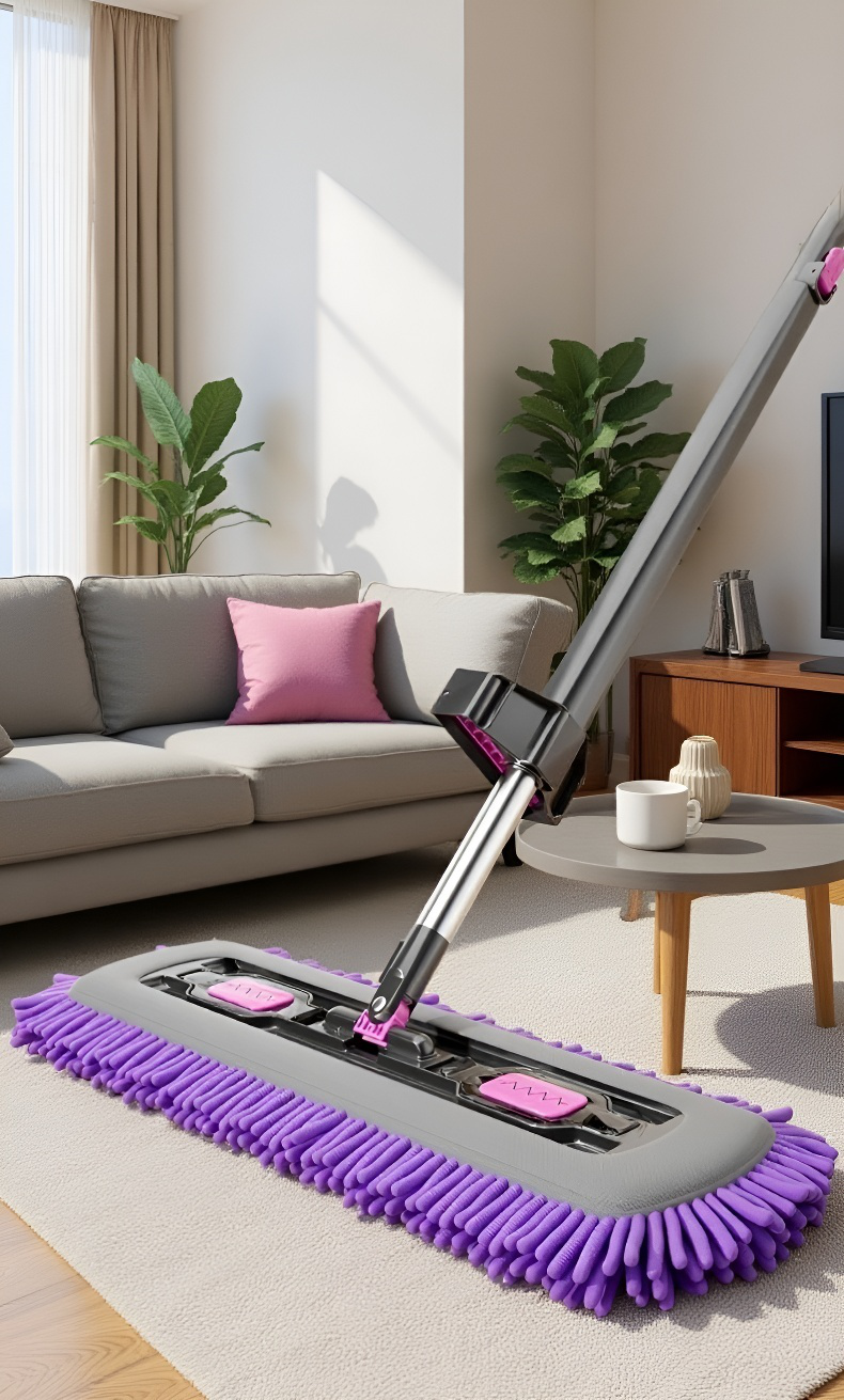 Wet Dry Flat Mop mit großem saugfähigem Reinigungstuch