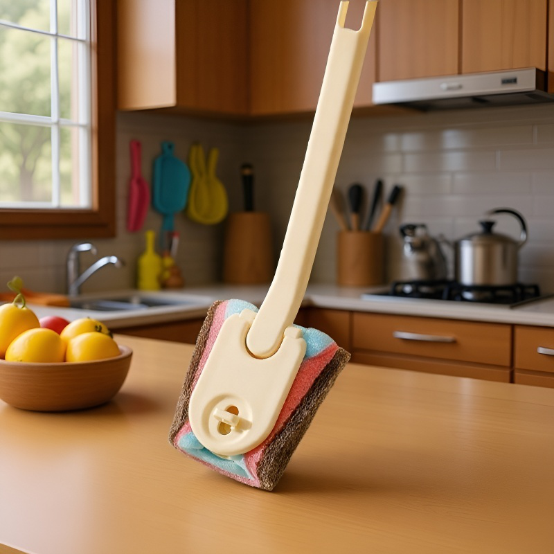 Cepillo de limpieza de cocina con mango largo Cepillo para ollas Cepillo quitamanchas para platos