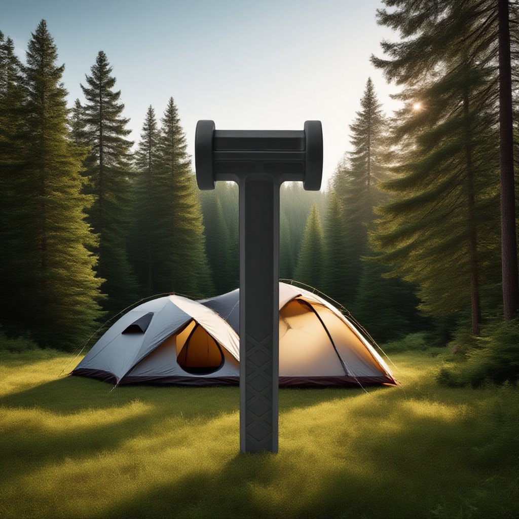 Ultra lightweight portable ground nail hammer