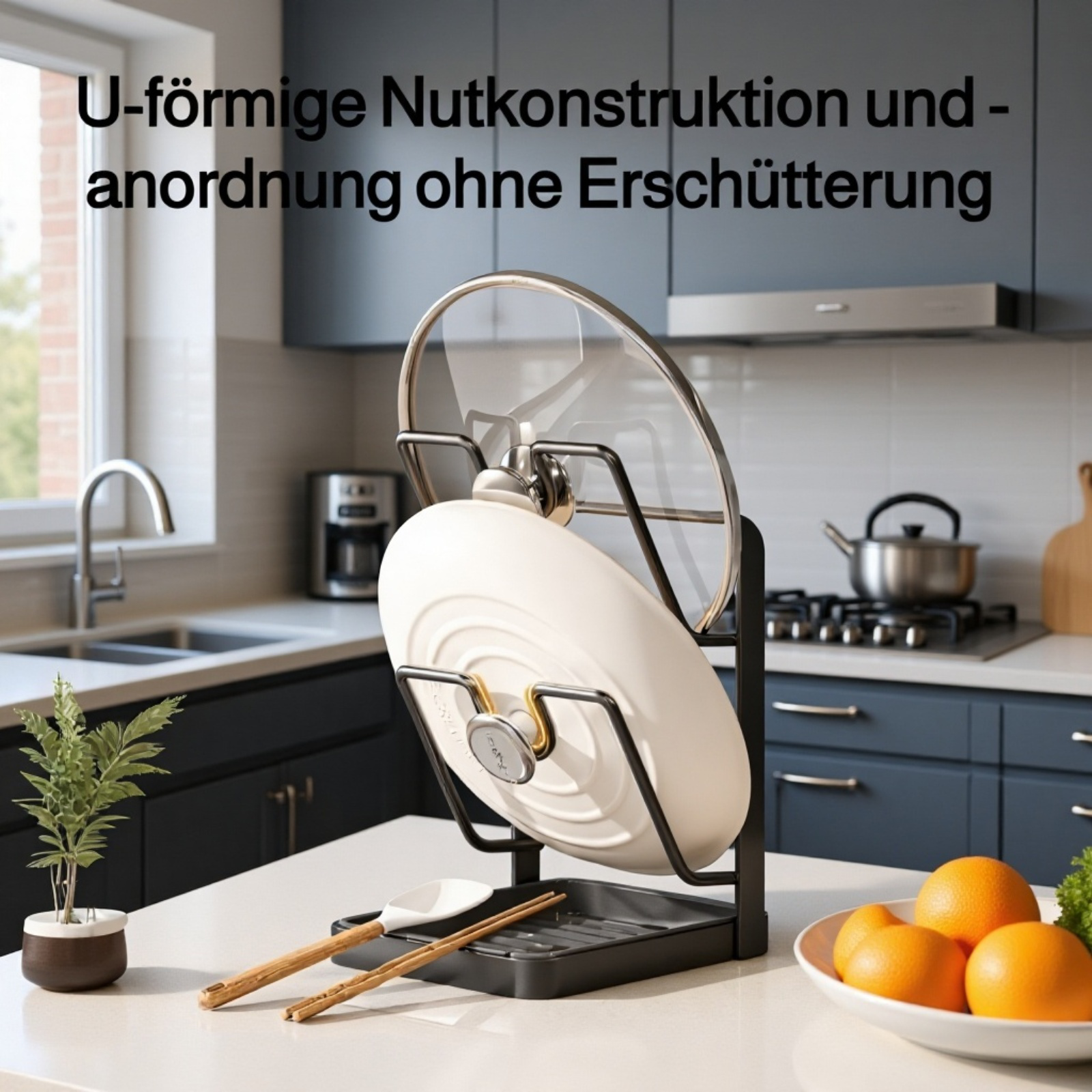 Vielseitiger Topfdeckelhalter für verschiedene Deckelgrößen