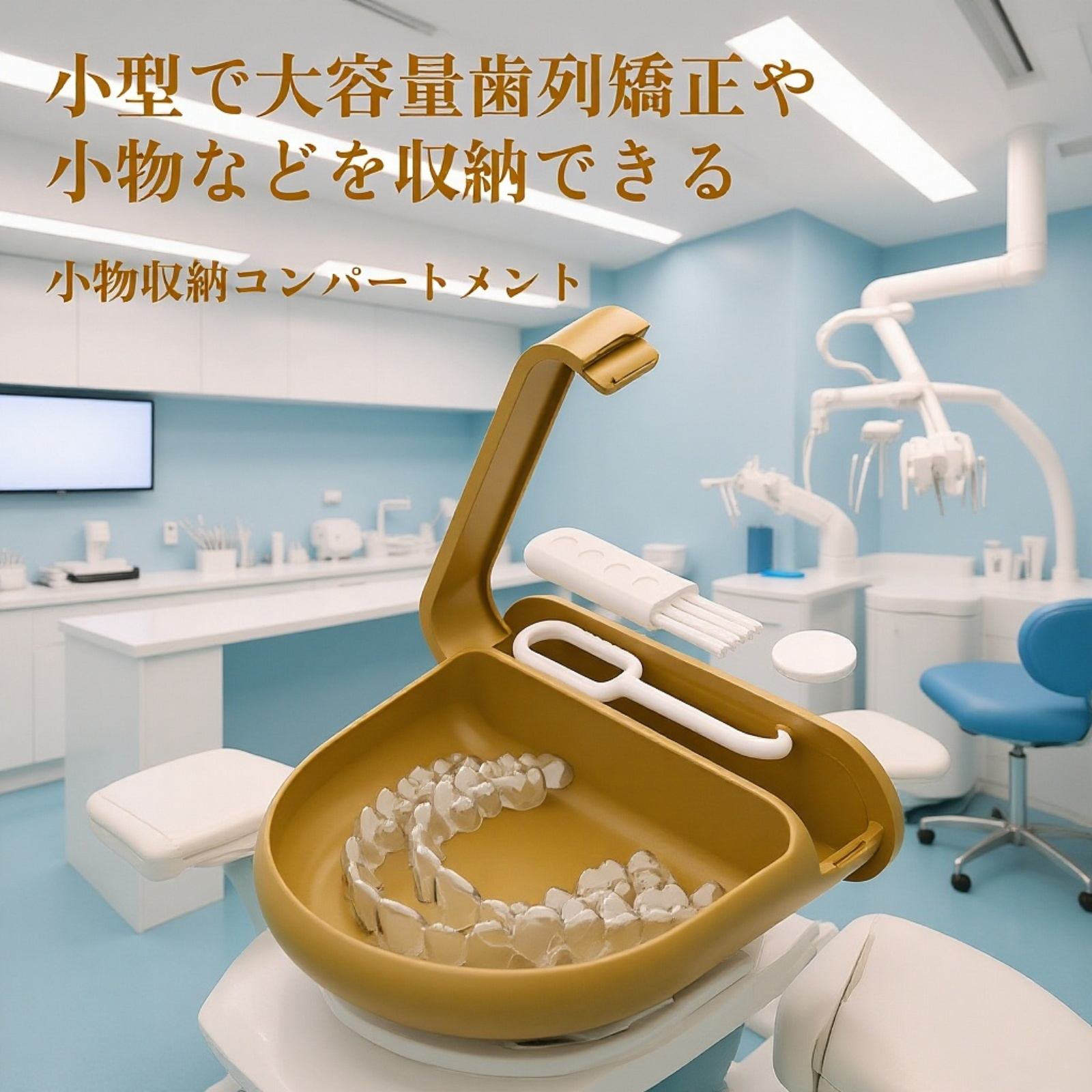 マウスピース・義歯用携帯収納＆洗浄ケース