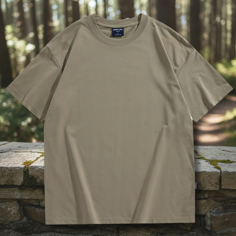 メンズヘビーウェイトプリントアイスシルク半袖Tシャツ