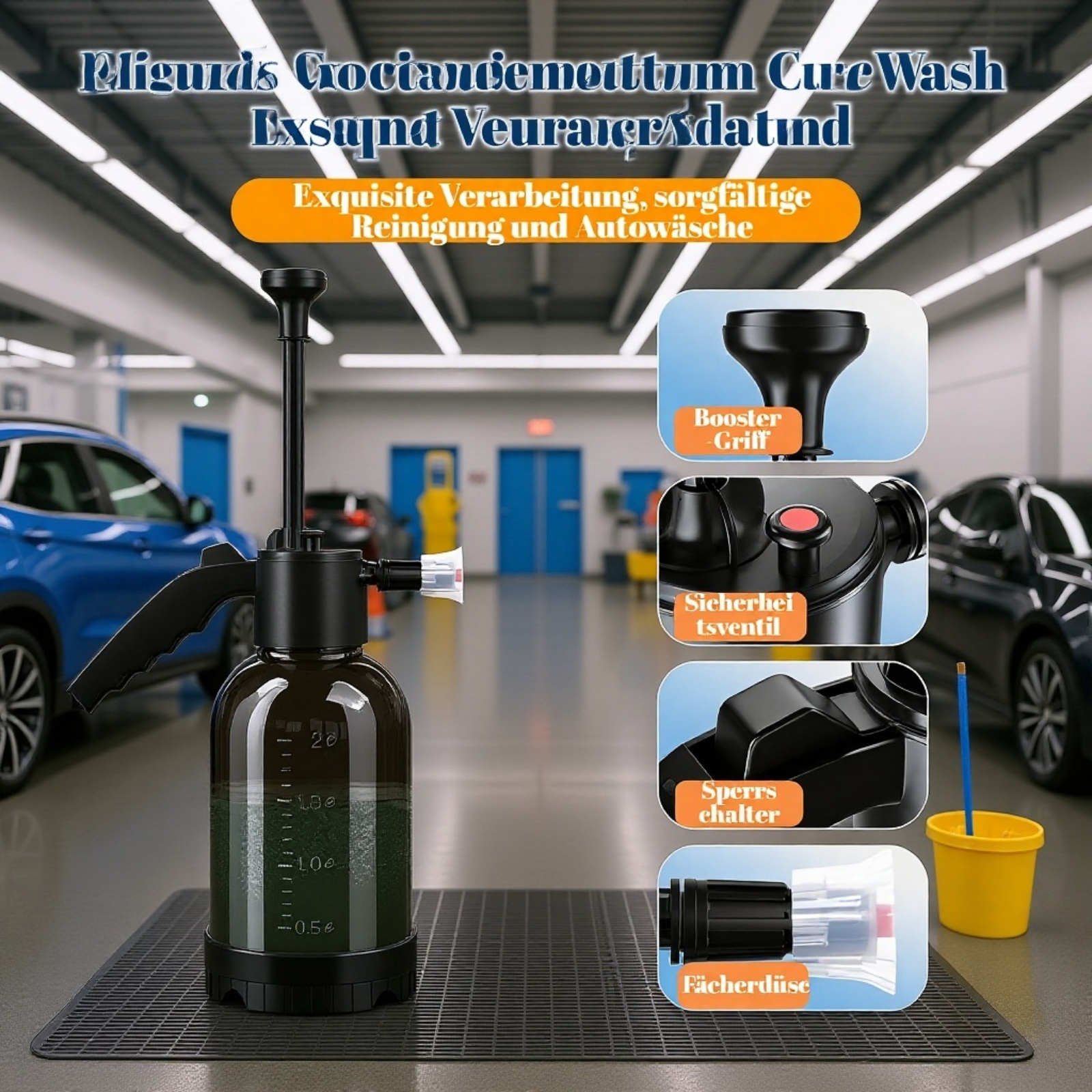 Vielseitig einsetzbarer Autosprüher für Innen- und Außenreinigung