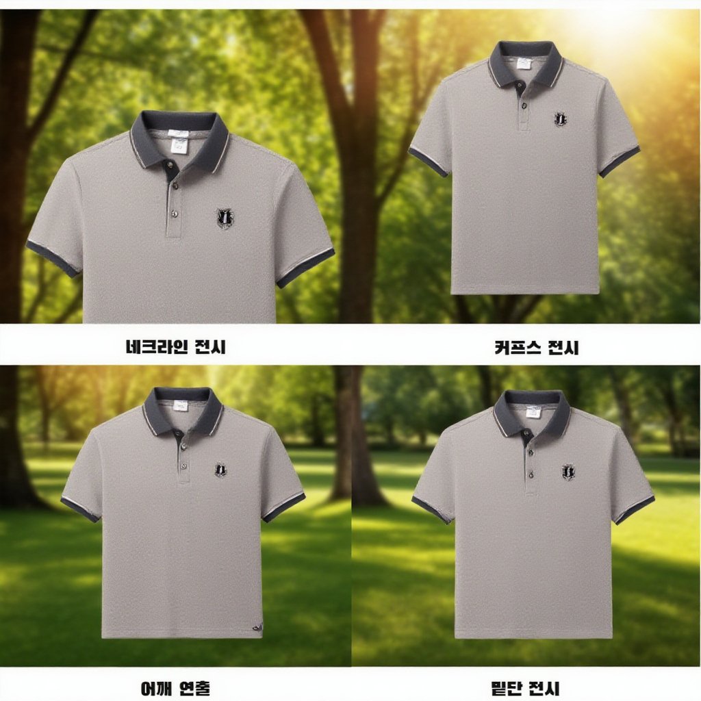 남성 캐주얼 긴팔 폴로셔츠