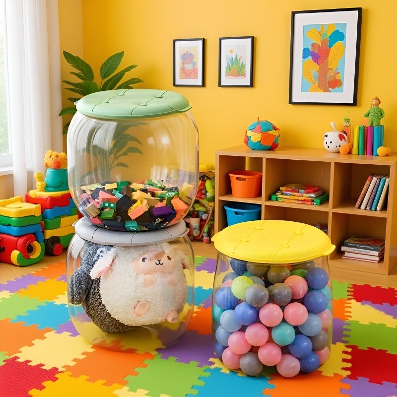 Wielofunkcyjny pojemnik na zabawki dla dzieci