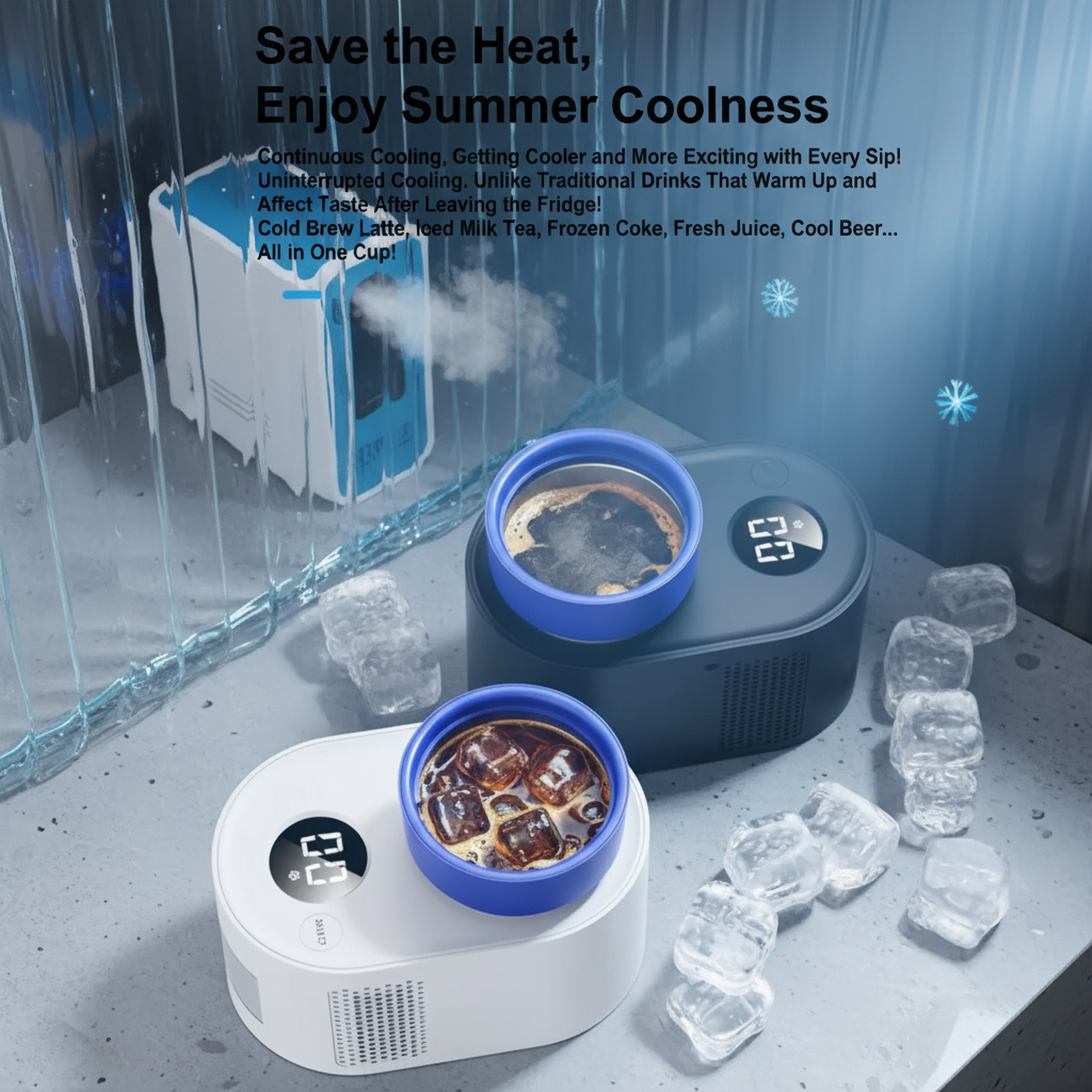 Household All-in-One Rapid Hot & Cold Desktop/Car Heating & Cooling Cup
