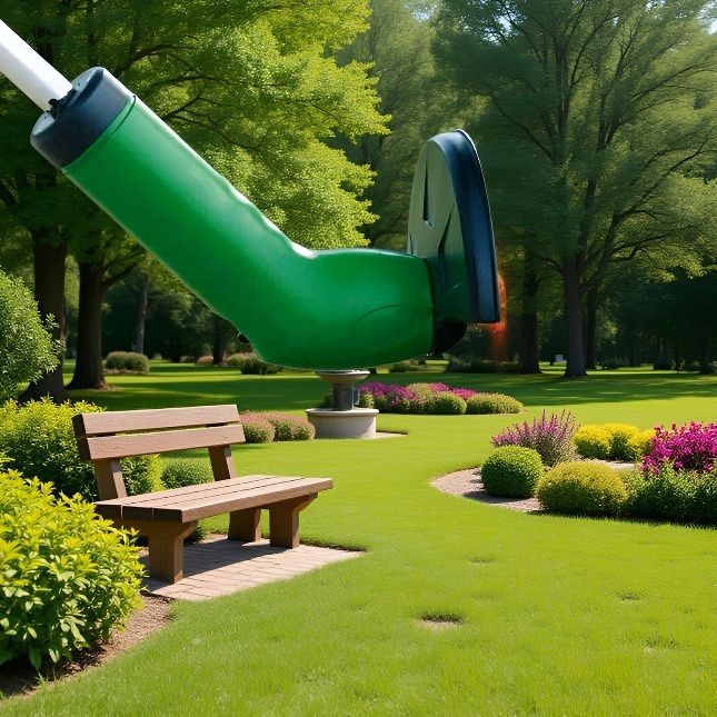 Ergonomischer Griff des Rasenmähers aus Aluminium