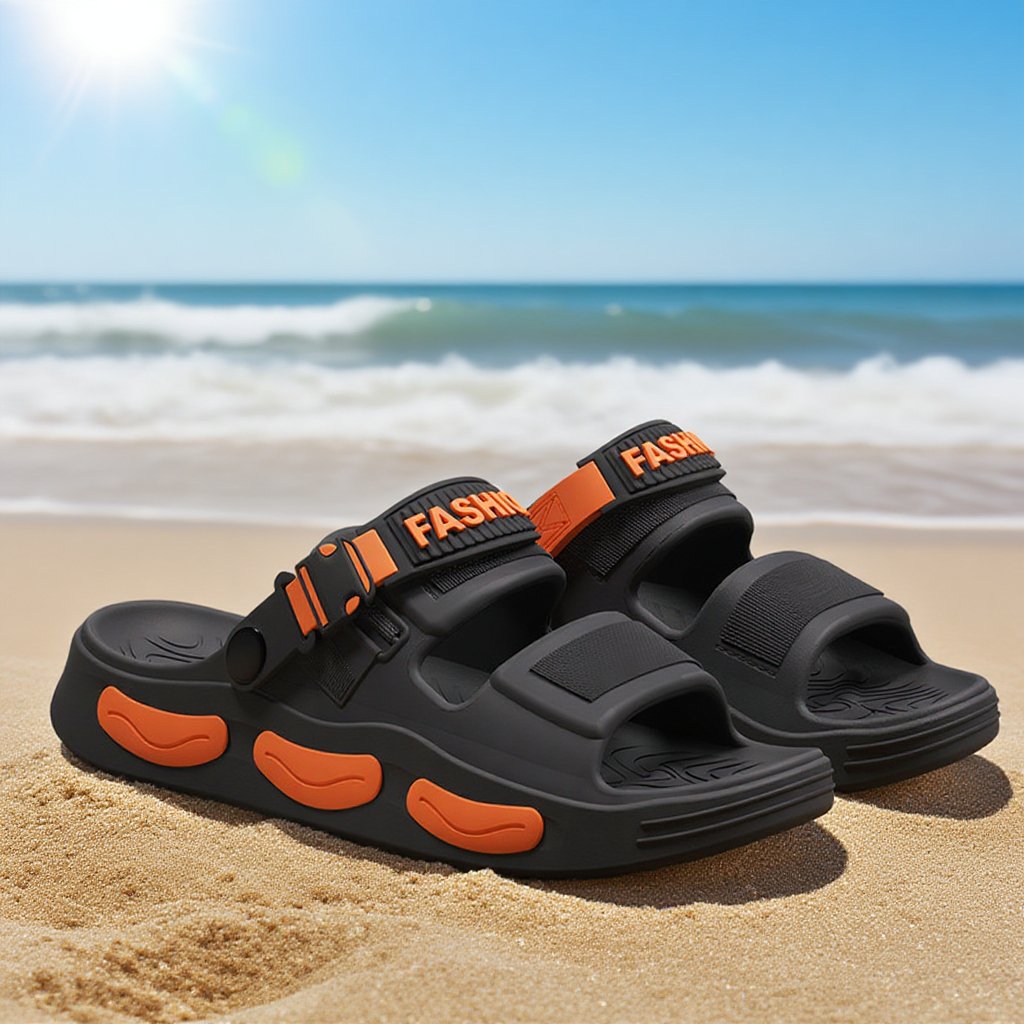 남성 아우터 비치화 패션 내마모성 미끄럼 방지 통굽 스니커즈 비치화 해변 방취 샌들 남성