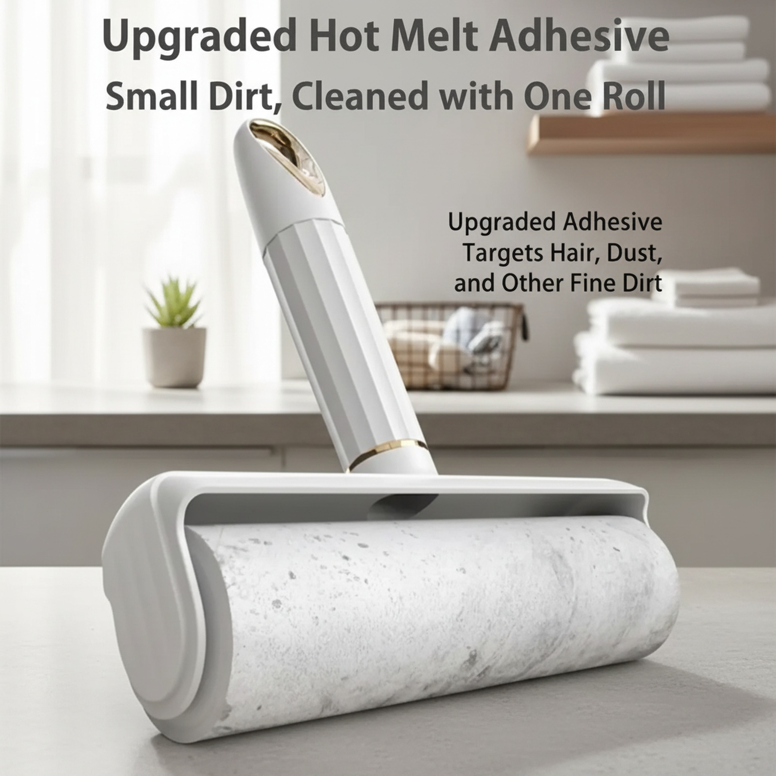 Portable lint roller for travel and home use