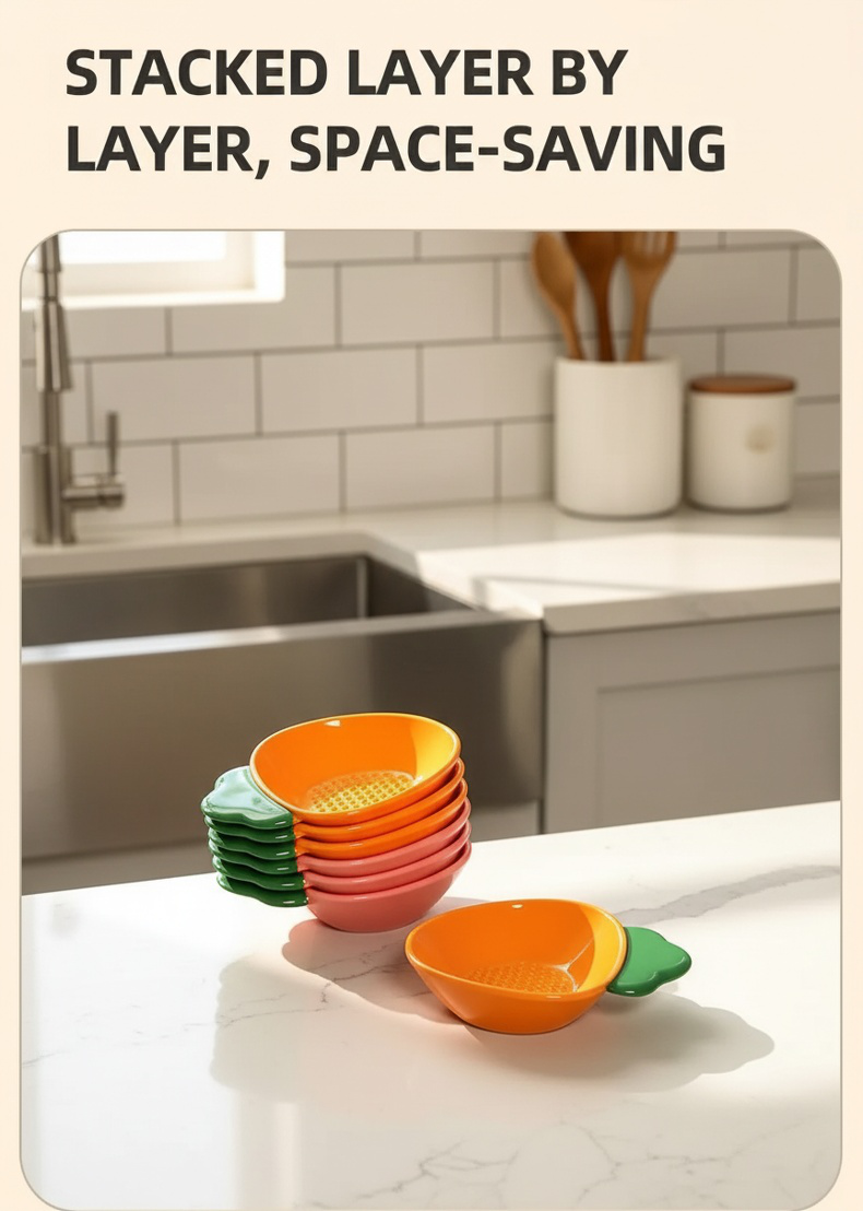 Durable ceramic carrot dish for kitchen use