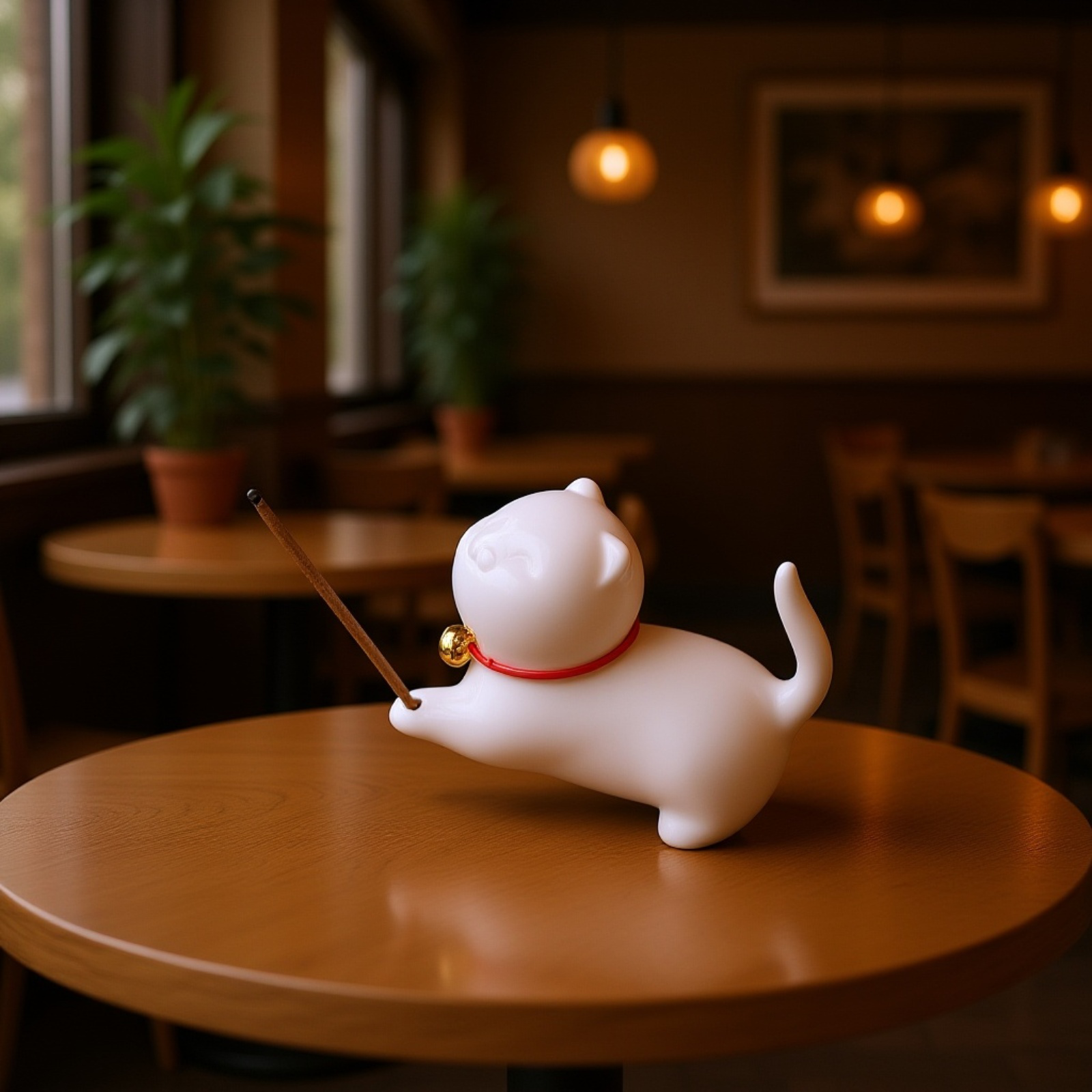 可愛小貓咪線香爐陶瓷工藝品