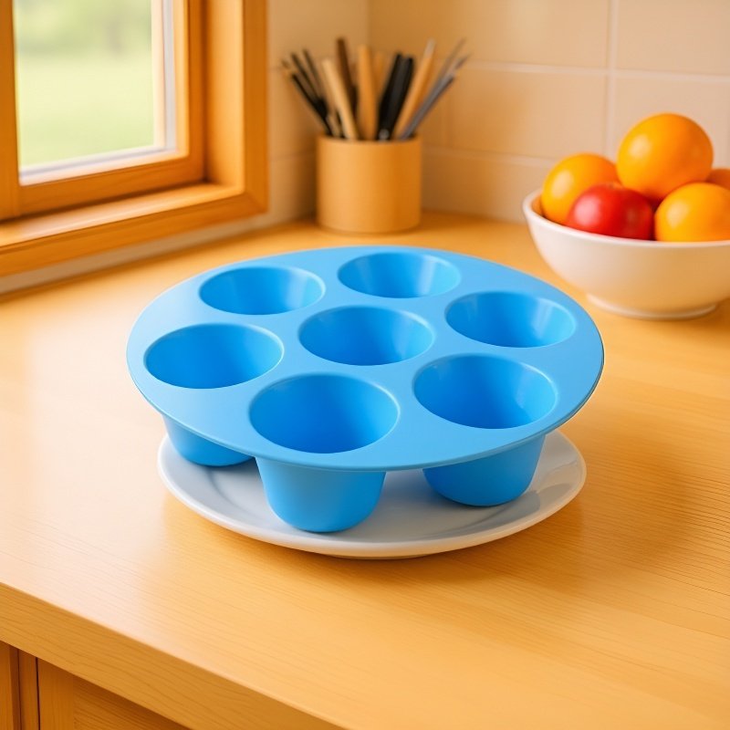 家用烘焙七孔蛋糕模具操作示範