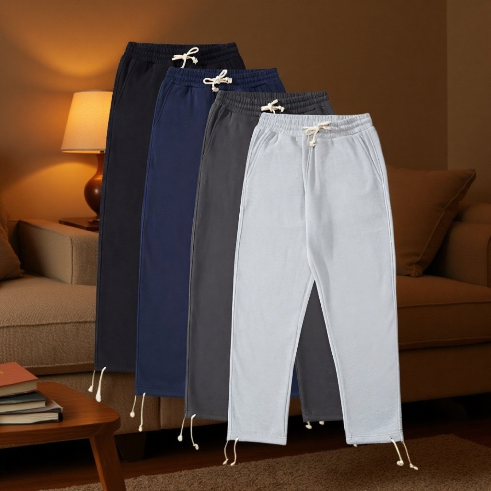 Close-up of waistband on Basic Solid Color Sports Pants