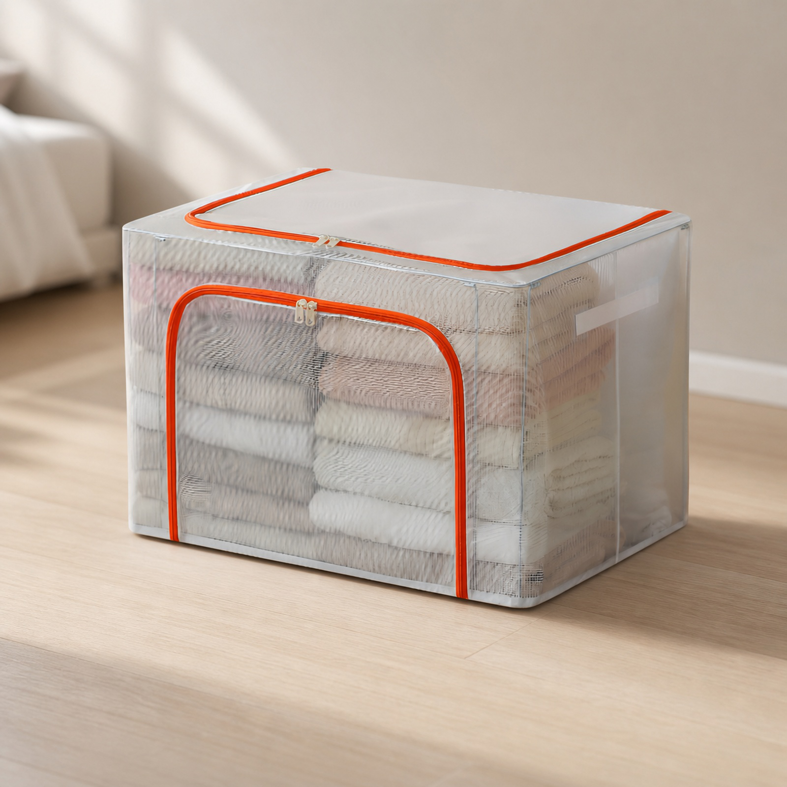 Multipurpose large transparent storage box for organizing household items