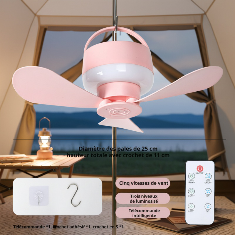 Mini ventilateur de plafond USB à motif avec télécommande