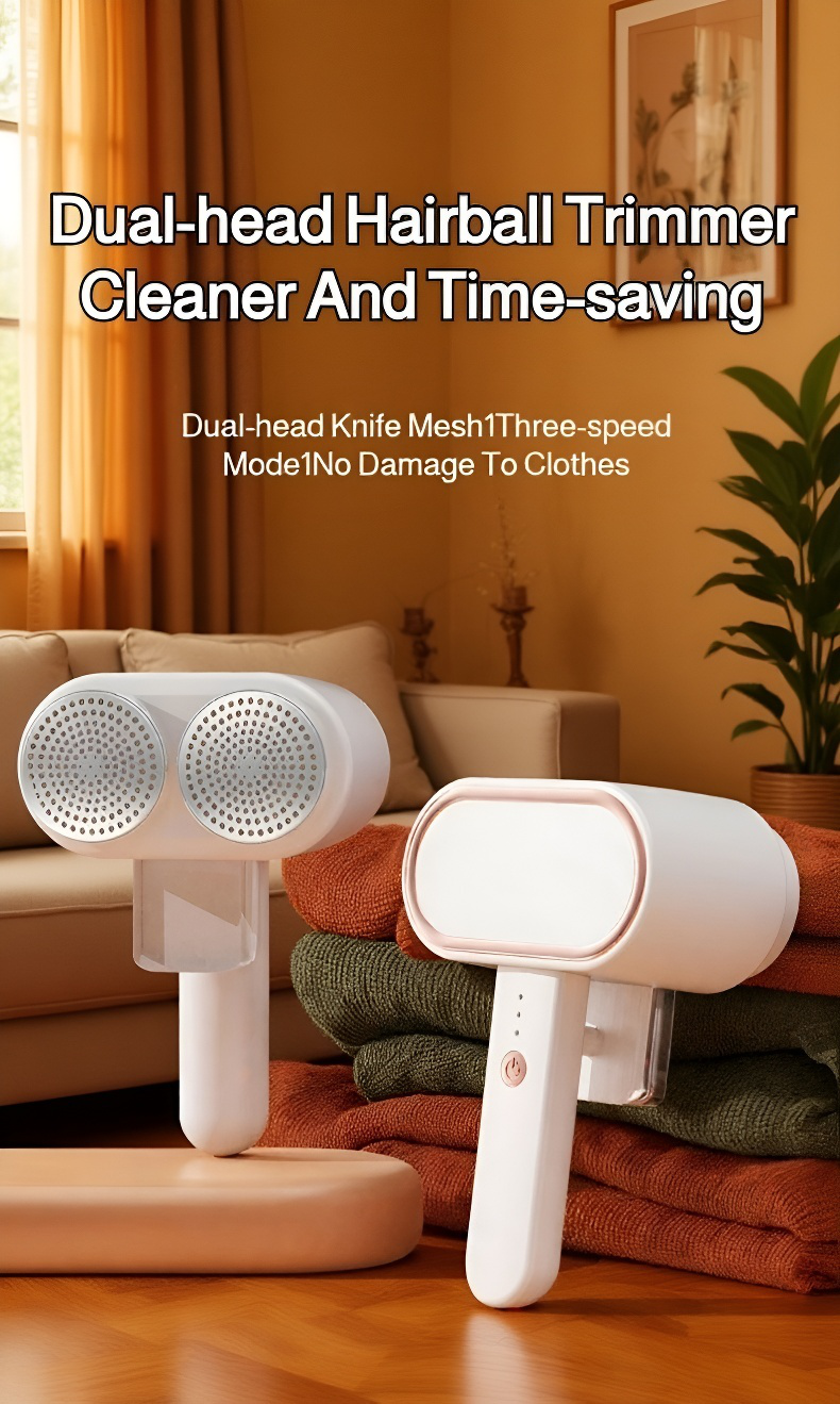 Double-Sided Fabric Shaver removing lint from sweater