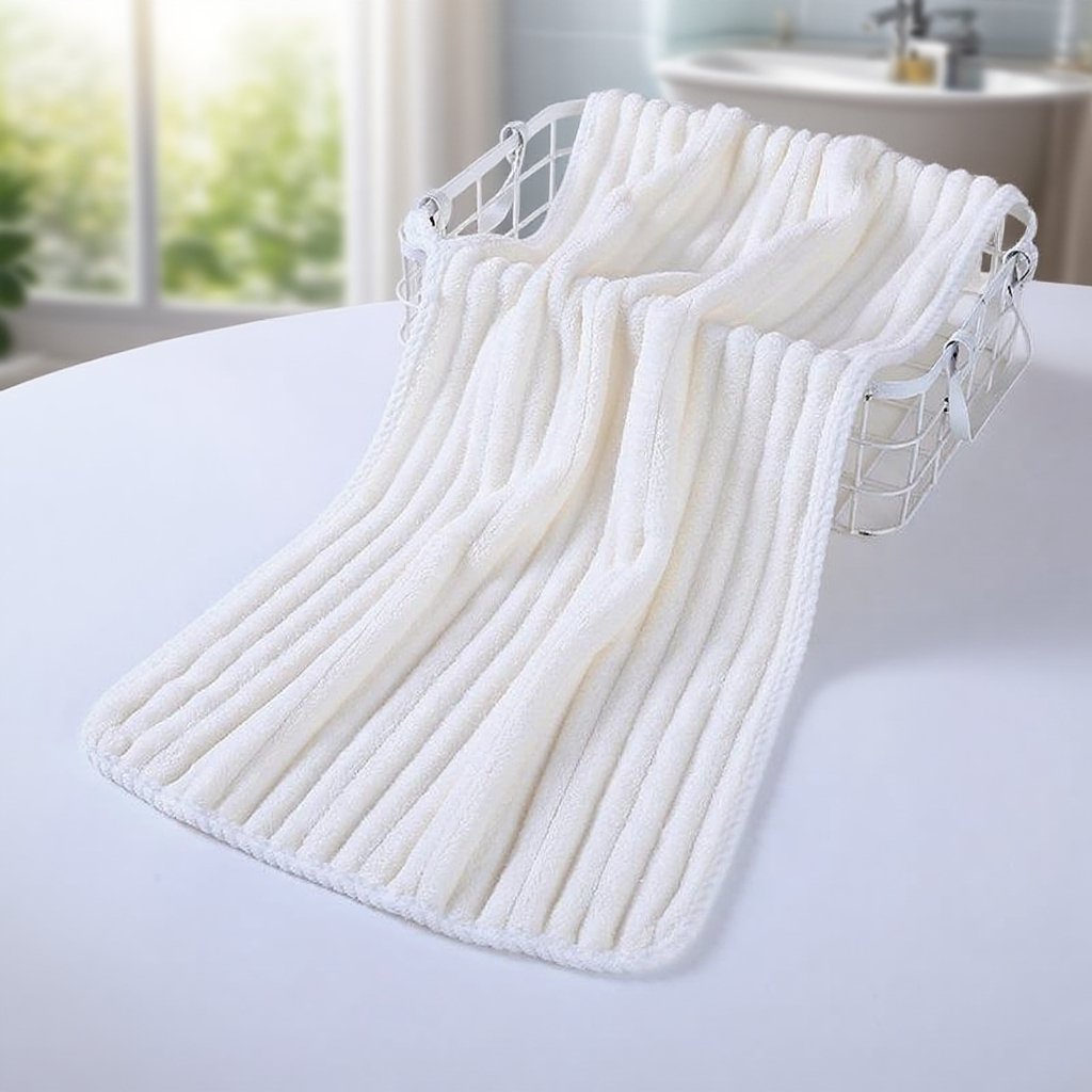 부드럽고 두꺼운 코랄 플리스 타월, 흡수력 뛰어나고 털 빠지지 않는 가정용 타월