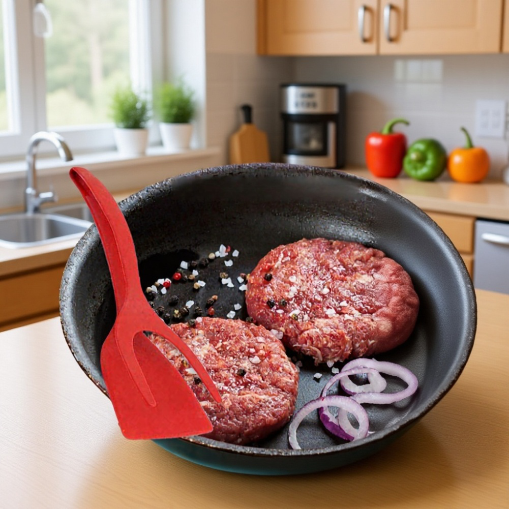 Praktischer Küchenhelfer für Omelette und Steak