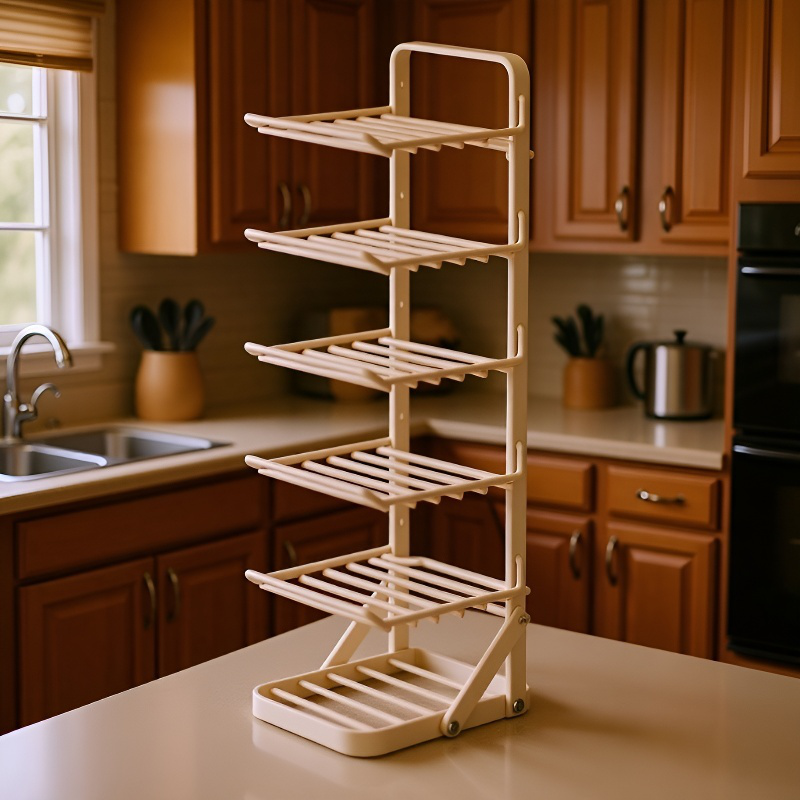 가정용 접시 주방 벽걸이 겸용 수납선반 접이식 다용도선반 스탠드 접시