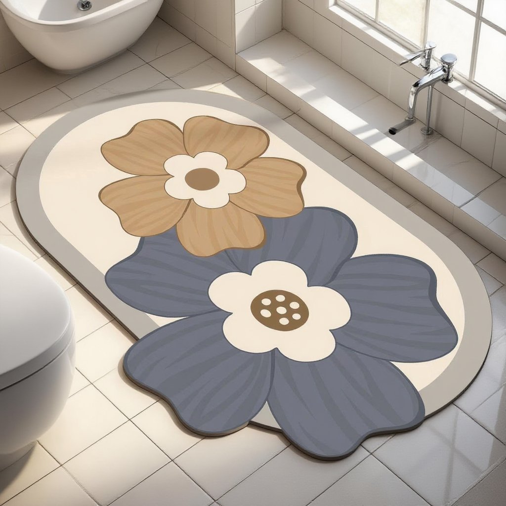 욕실 흡수 미끄럼 방지 규조 진흙 바닥 깔개