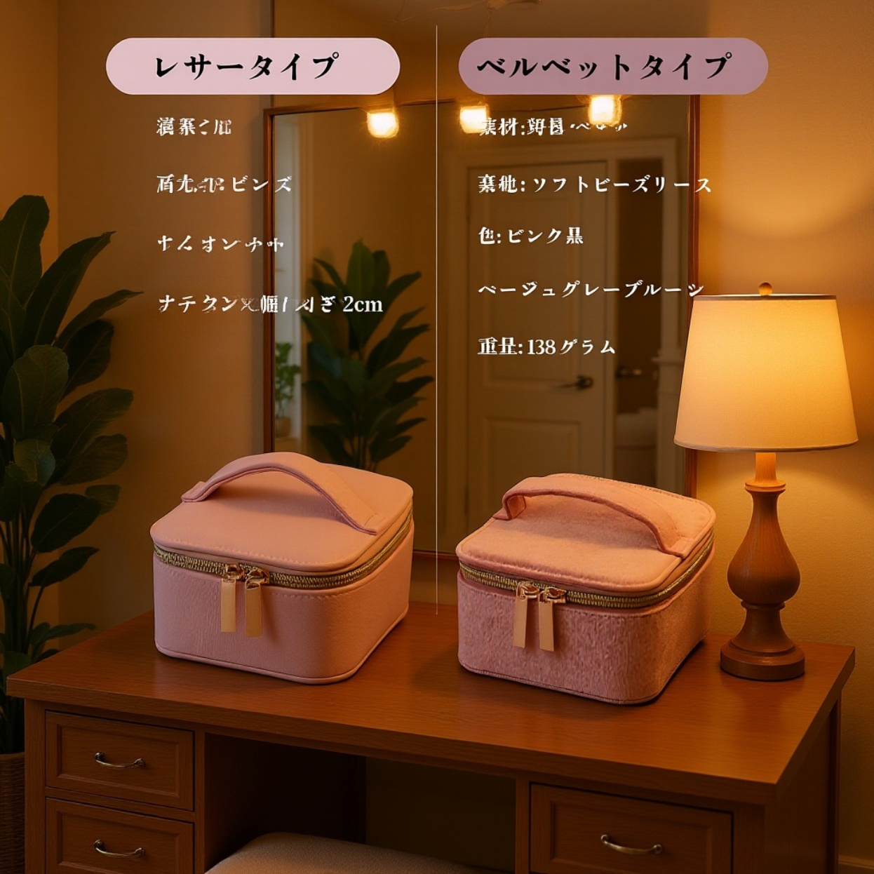 イヤリング・リング収納ケース トラベルポーチ