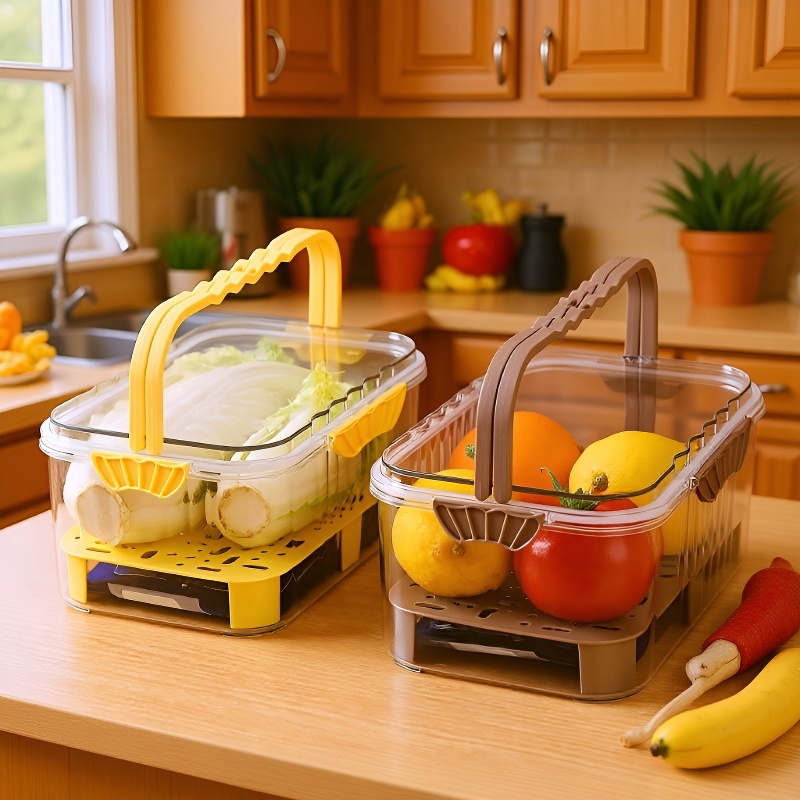 Caja para frutas y verduras con sistema de enfriamiento