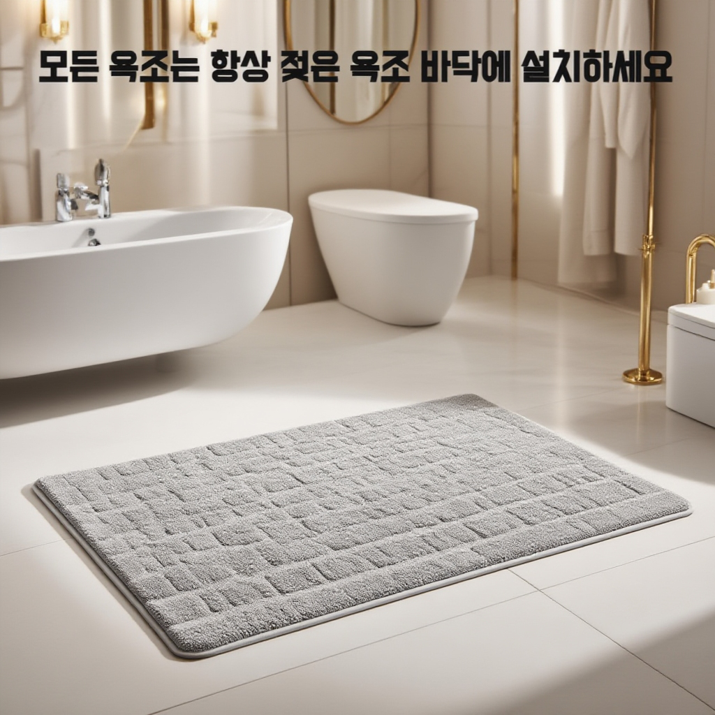 샤워실 미끄럼방지 발받침 및 욕조 마사지 매트