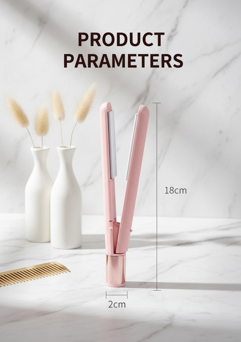 Efficient mini hair straightener for bangs