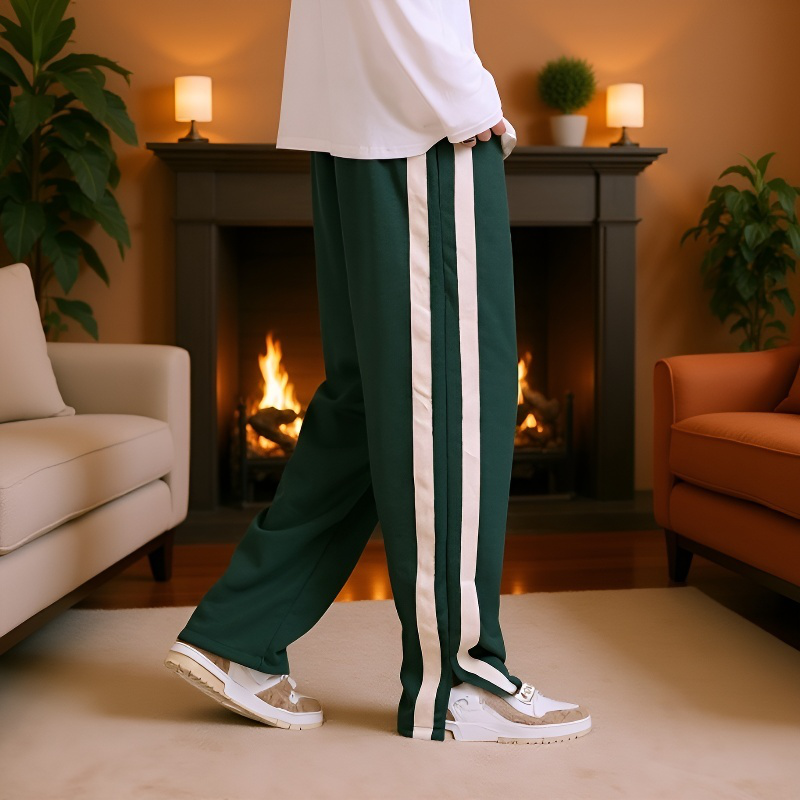 男性春秋カジュアルパンツゆるい長ズボンストレートカップル秋カジュアルパンツ